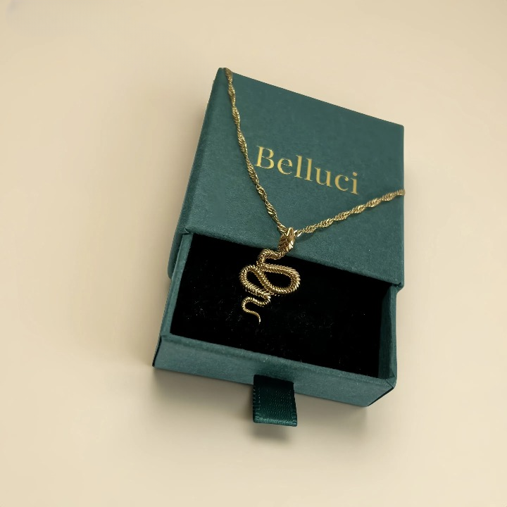Collar serpiente dorado