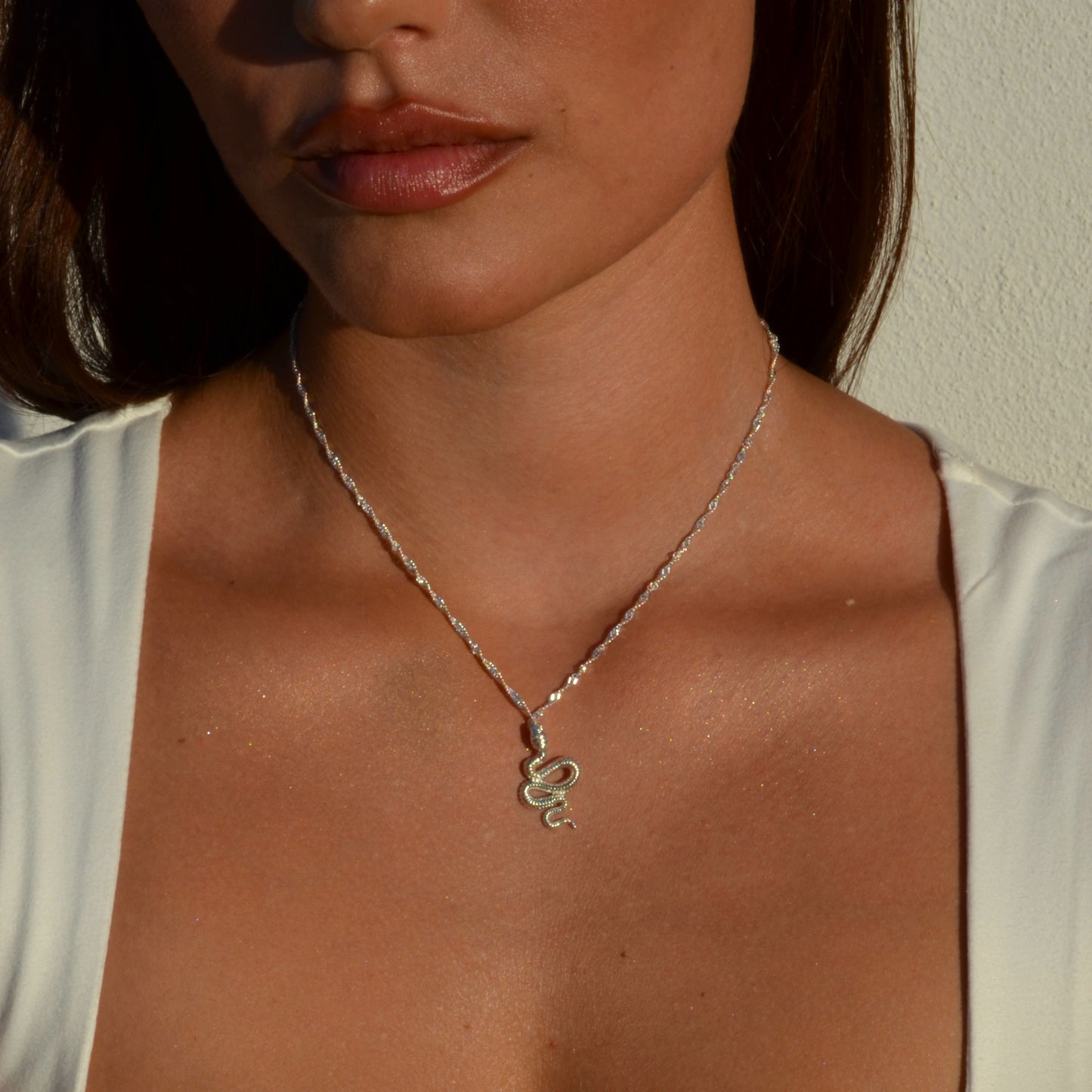 Collar serpiente plataeado