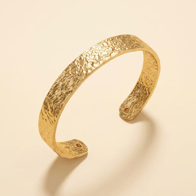Bracelet grec doré en acier inoxydable et or 18 carats