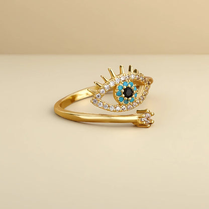 Anillo Ojo de Luz Dorado