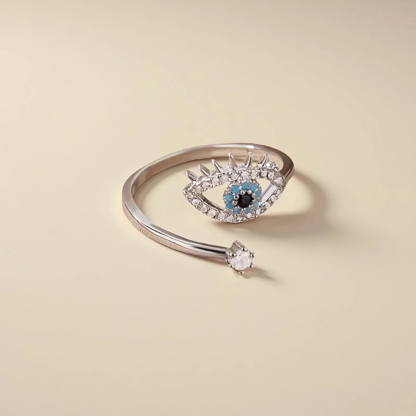 Anillo Ojo de Luz Plateado