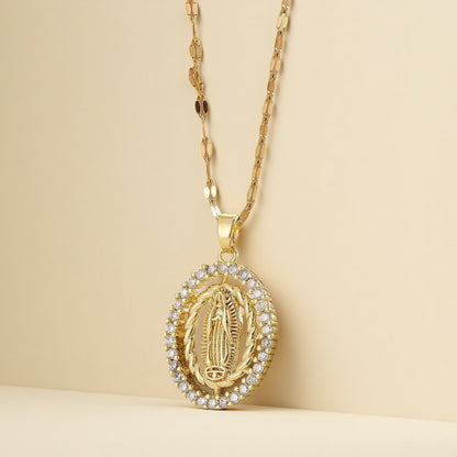 Collar santos con circonitas brillantes